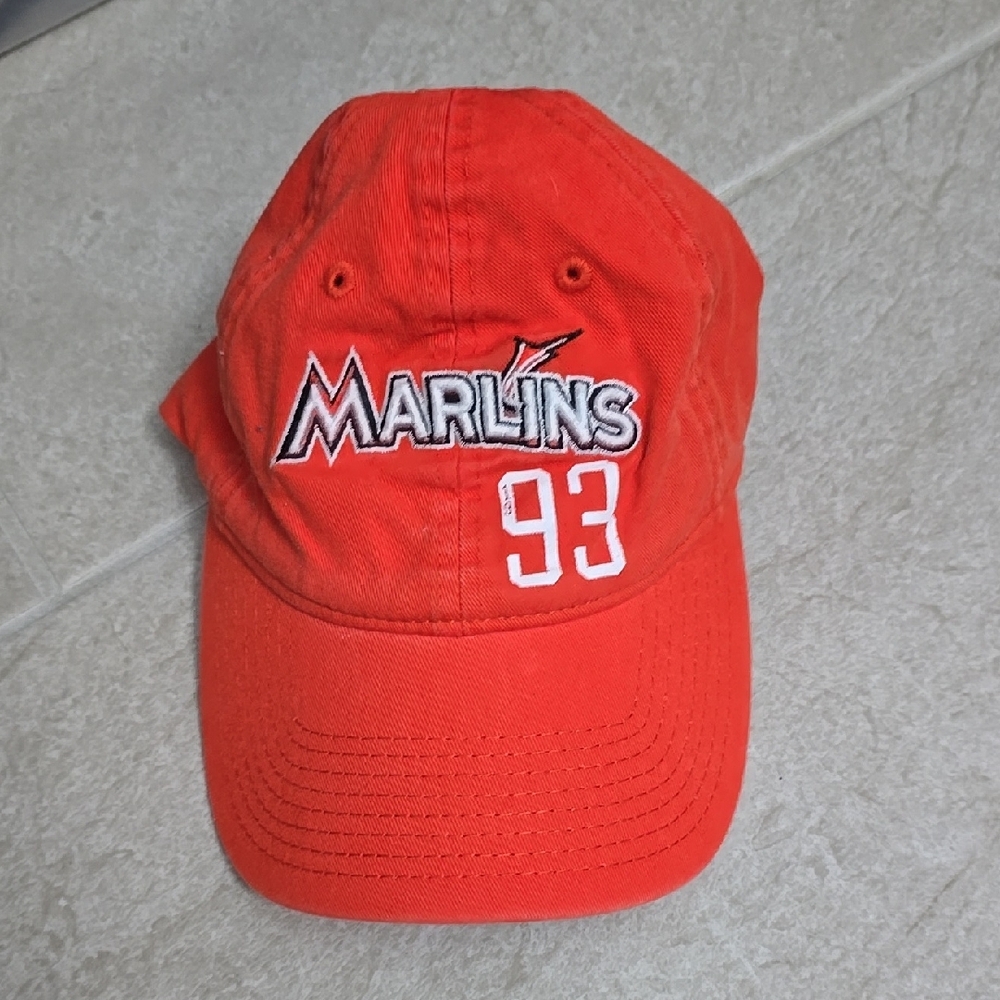 Marlins Red Baseball Cap with 93